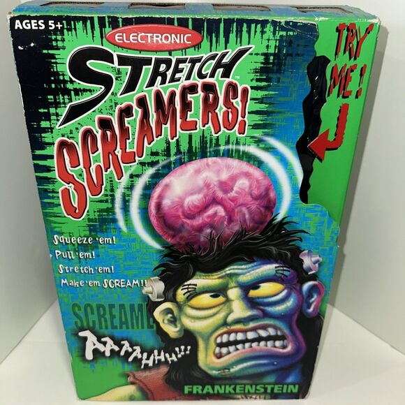MANLEY TOY QUEST STRETCH SCREAMERS ELECTRONIC FRANKENSTEIN WITH BOX - Picture 1 of 16